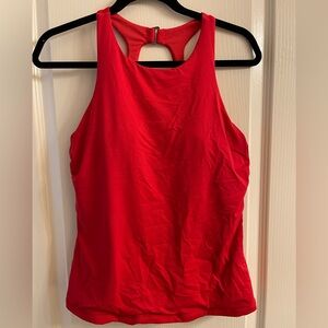 Athleta Bright Red Racerback Tankini Swim Top